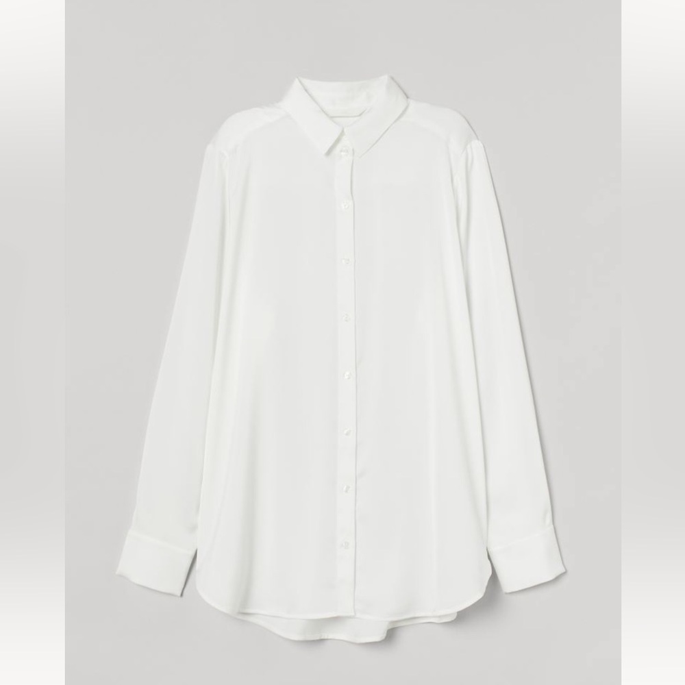 H&M Satin white blouse